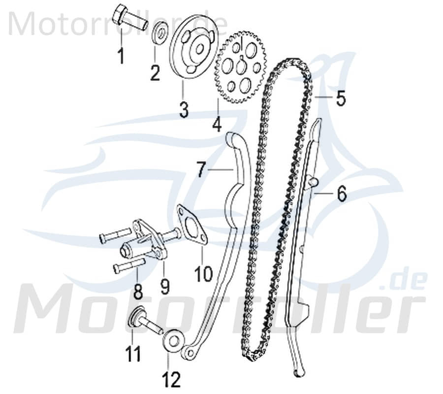 Schraube Jonway Insignio 250 DD Maschinenschraube 750628 Motorroller.de Bundschraube Flanschschraube Flansch-Schraube Maschinen-Schraube Bund-Schraube