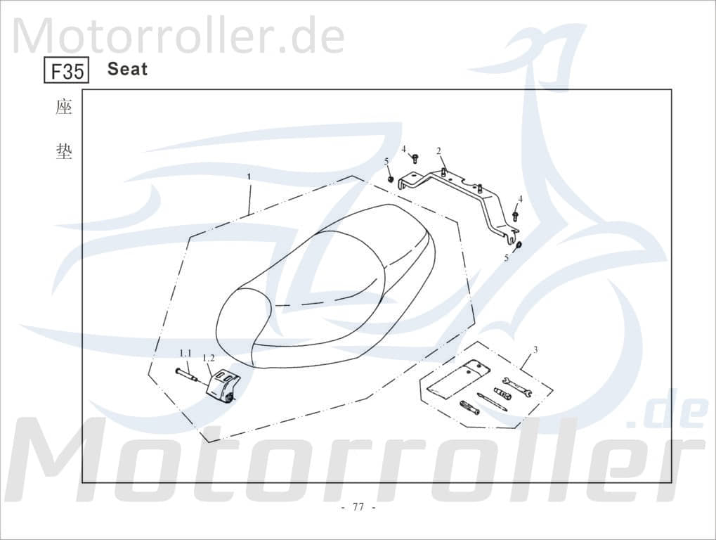 Halter Schlossträger Jonway Jigger 50 Roller 501040-TA9-0000 Motorroller.de Halterung Haltebügel Halteblech Halte-Blech Halte-Bügel 139QMB Mokick