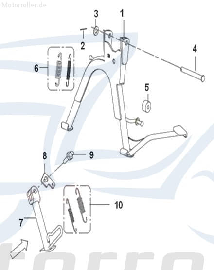 Umlenkhebel f. Seitenständer für CQJ-57006BM0T000
