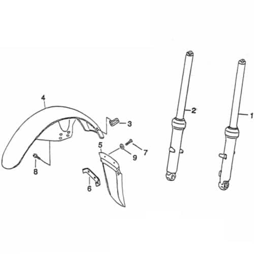 Rex Chopper 125 Schmutzfänger Schutzblech 125ccm 4Takt 94517 Motorroller.de Radabdeckung Radlauf Spritzlappen Radlaufschutz Spritzgummi Motorrad Moped