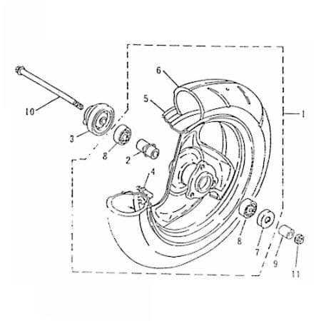 Vorderrad-Felge 2.15x10 Silber Stahl Kreidler Flory 77307