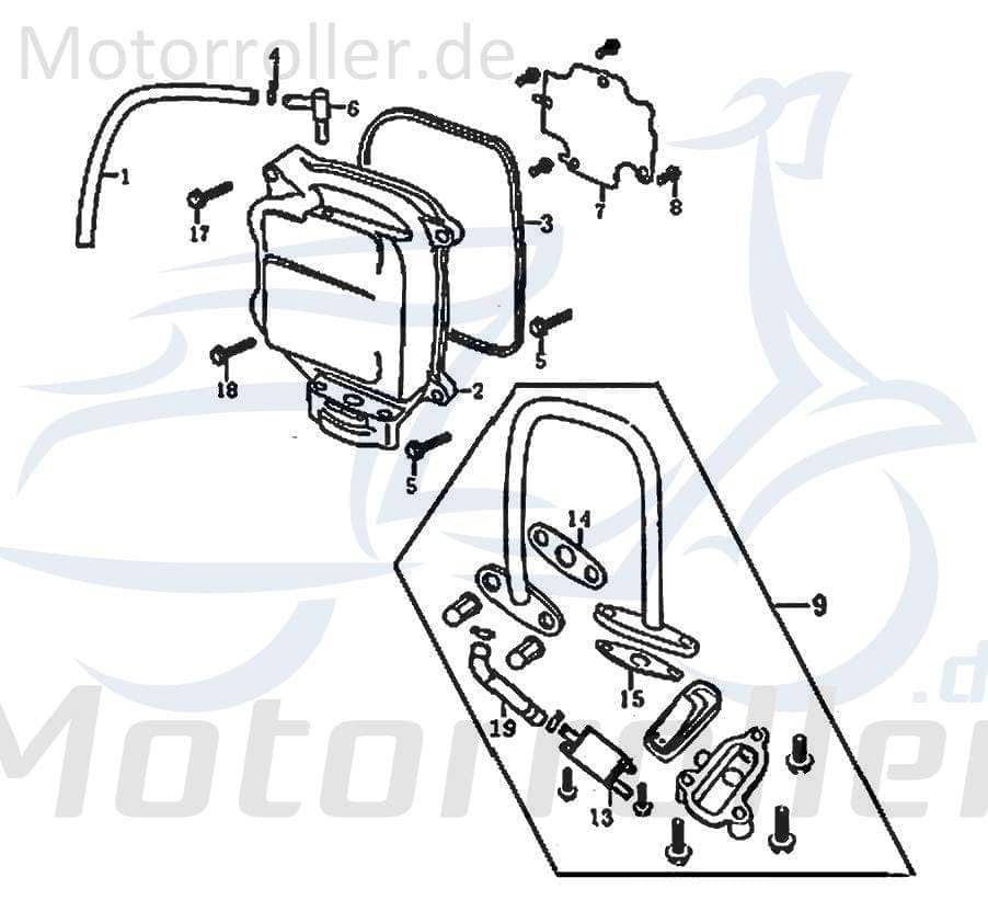 Bundschraube Rex RS125 Maschinenschraube Roller 125ccm 4Takt Motorroller.de Flanschschraube Flansch-Schraube Maschinen-Schraube Bund-Schraube Scooter