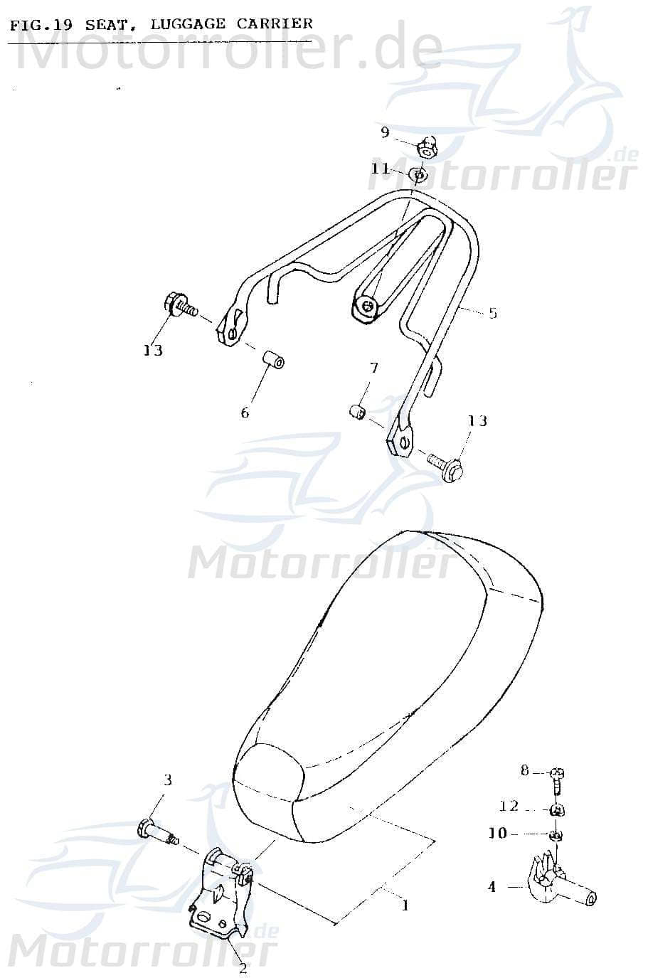 Adly Hutmutter JET 50 Sechskantmutter Hut-Mutter 50ccm 2Takt Motorroller.de Sechskant-Mutter Abschlussmutter Abschluss-Mutter Minarelli liegend