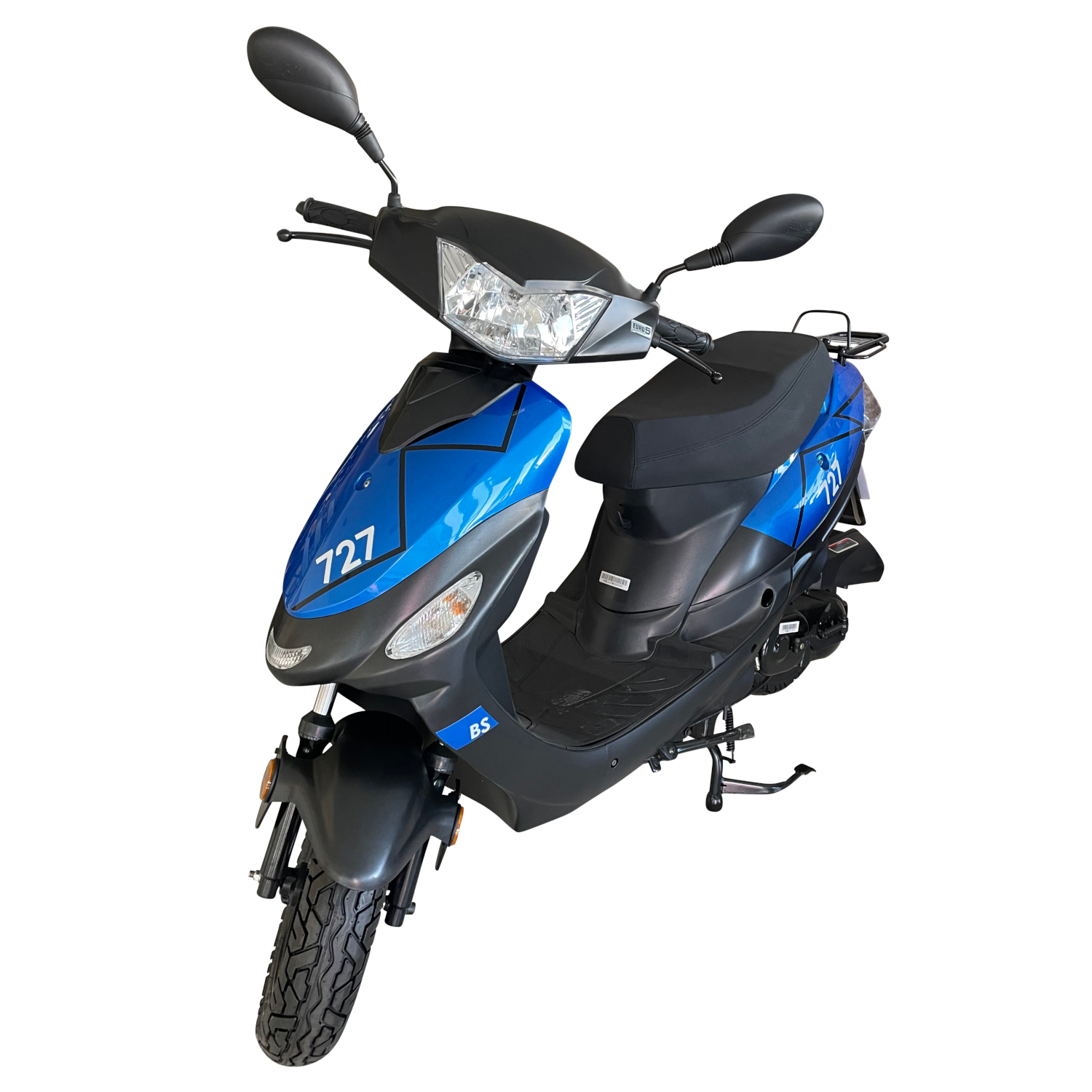 Motorroller GMX 460 Sport R 727 BS 45 km/h 12 Zoll schwarz-blau Euro 5 Mokick Roller Scooter