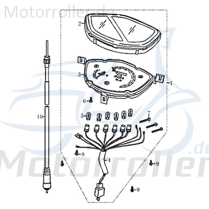 Glasscheibe Jonway RMC-G 50 für 50ccm Scooter Roller 83574 Motorroller.de Sichtscheibe 50ccm-2Takt Kreidler Florett 125G Moped Ersatzteil Service