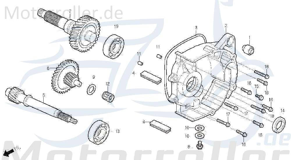Daelim Freewing 125 E2 Nadellager 125ccm 4Takt 91002-SA1-0000 Motorroller.de Rollenlager Rollen-Lager Walzenlager Kolbenbolzenlager Nadel-Lager