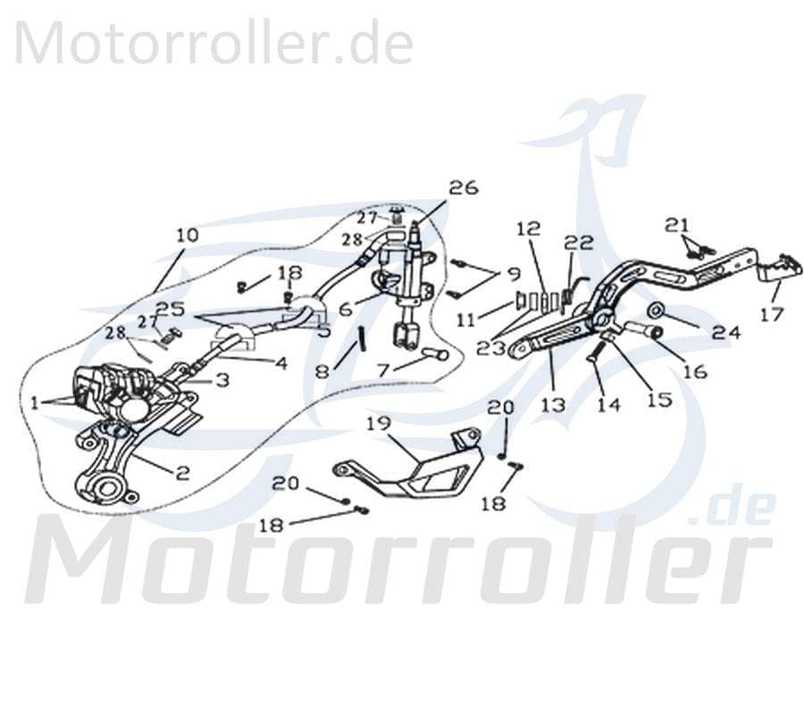 Rex Supermoto 125 DD Bolzen Stehbolzen 125ccm 4Takt 730835 Motorroller.de Gewindebolzen Zapfen Gewindestift Arretierbolzen Stiftschraube Gewinde-Stift