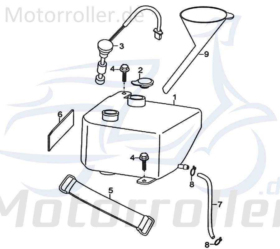 Kreidler Florett RMC 50F Befestigungsband 50ccm 2Takt 86785 Motorroller.de Öltank Lagerung Aufhängung 50ccm-2Takt Motorrad Moped Ersatzteil Service