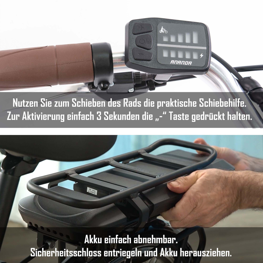 E-Bike Telefunken RT530 Multitalent Elektrofahrrad City-Pedelec blau 28" RH 50cm E-Fahrrad Citybike