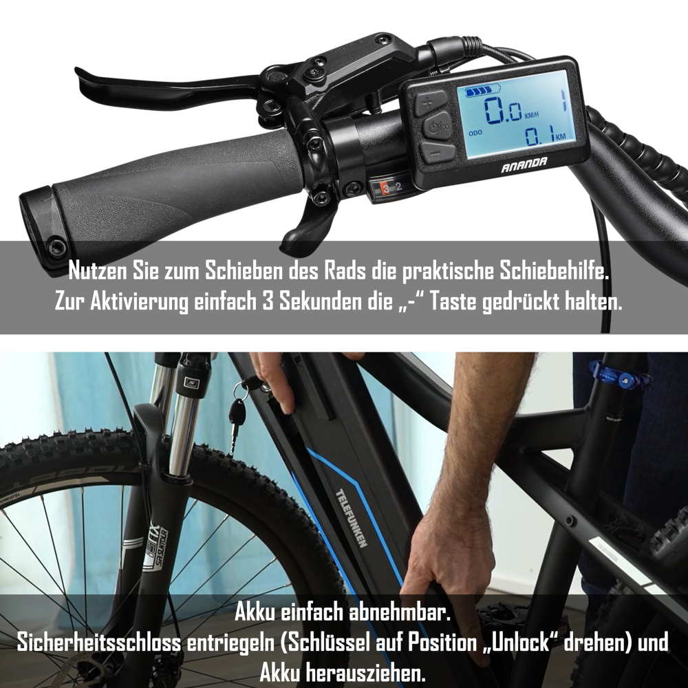 E-Bike Telefunken XC940 Expedition Elektrofahrrad Trekking-Pedelec weinrot 28" RH 50cm E-Fahrrad Trekkingrad Damenrad