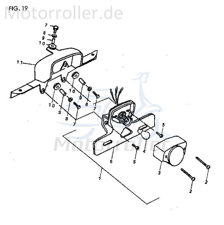 Jincheng JC 50 Monkey Repl. Buchse 50ccm 4Takt 44415-A0300 Motorroller.de Benzintank Nummer 1 Hülse Distanzhülse Lagerbuchse Distanz-Hülse Passhülse