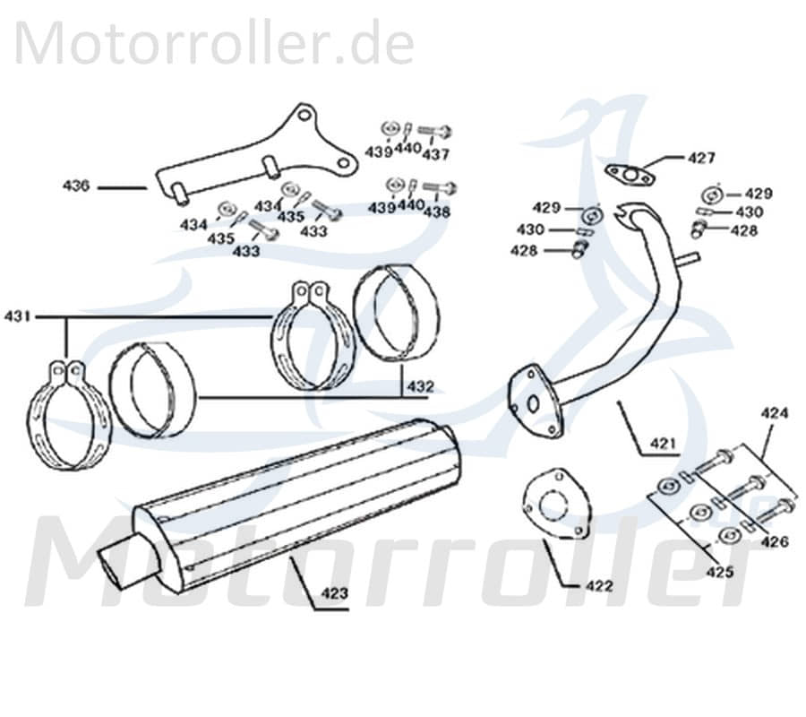 Dichtung, Auspuff Motorroller Kreidler Star Rex 740897