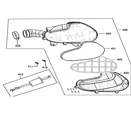 ZNEN Luftfilter 50ccm 4Takt 17200-ALA1-E000 Motorroller.de Luftfilterkasten Luft-Filter Luftfiltergehäuse Luftfiltermatte Luftfilter-Kasten