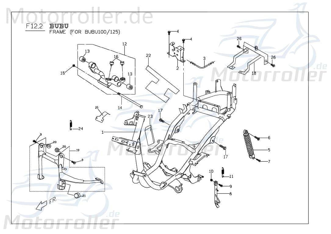 PGO Sechskantschraube M10x55mm T-Rex 50 Halter 50ccm 2Takt Motorroller.de Befestigung Halterung Flachkopfschraube Sechskant-Schraube Bundschraube