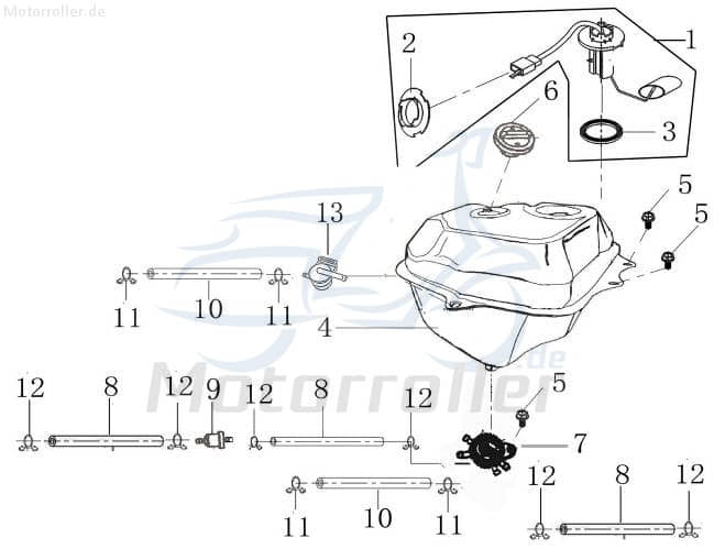 Zündspule 2 Pin Zündkabel Kerzenstecker 301200-139QMA-0000 Motorroller.de entstört 125ccm 4Takt Zündung Zündmodul Zünd-Kabel Zünd-Spule Kerzen-Stecker