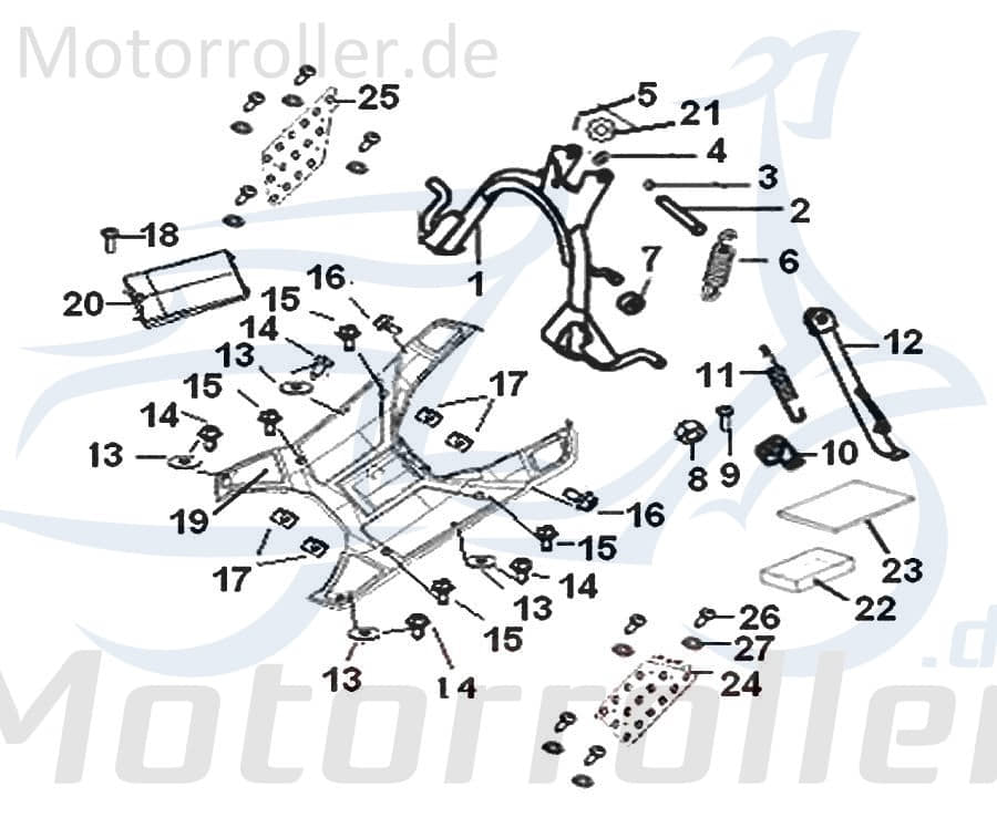 CPI Flanschmutter M8 Aprilia Mojito 50 Morini B04070800065 Motorroller.de Sechskantmutter Bundmutter Sechskant-Mutter Flansch-Mutter Maschinenmutter