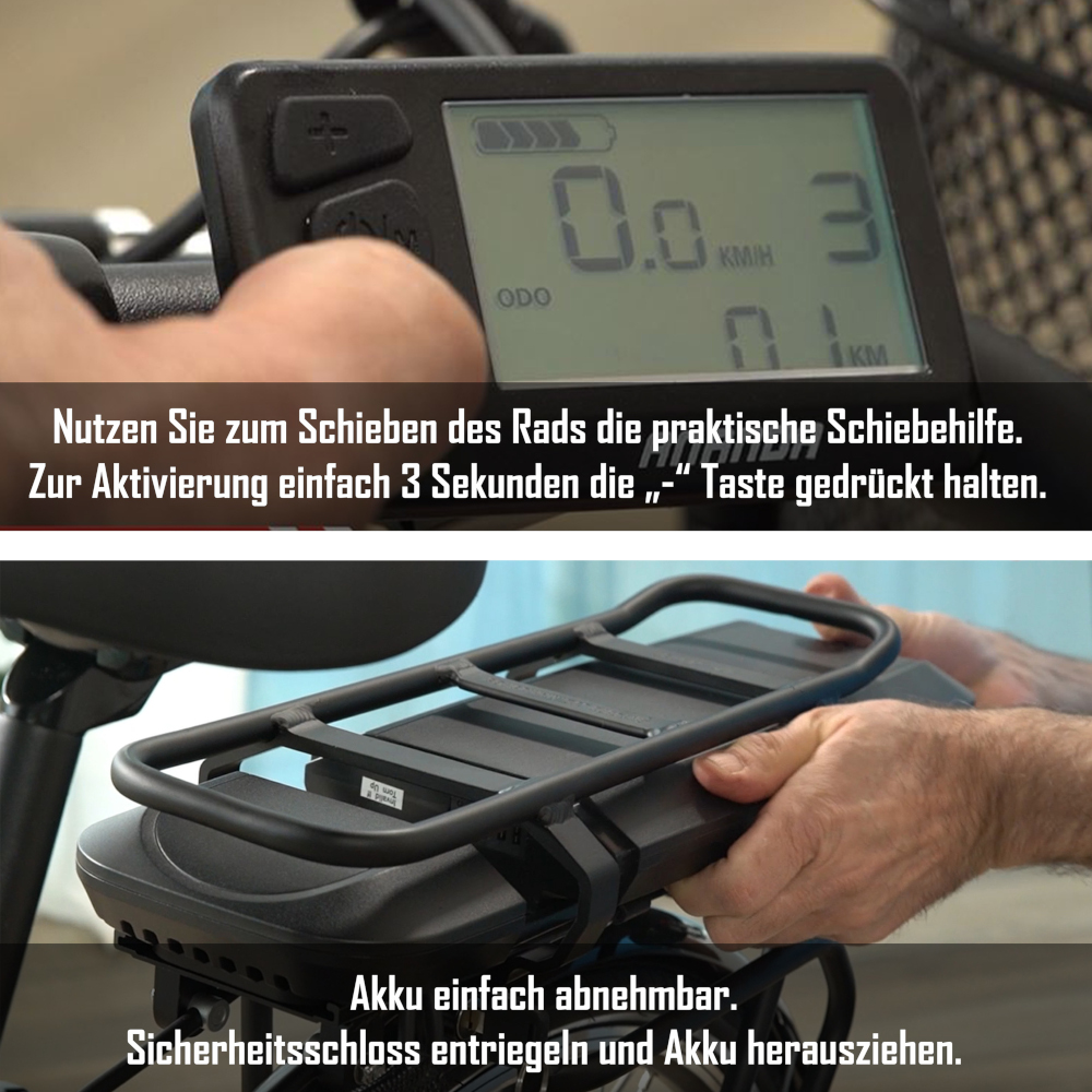 E-Bike Telefunken F810 Kompakt Elektrofahrrad Trekking-Pedelec anthrazit 20" RH 33cm E-Fahrrad Faltrad