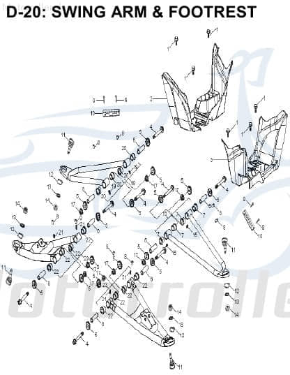 Aeon Cobra 320 Trittstufe Quad 320ccm 4Takt 64300-201-070 Motorroller.de Trittbrett Fußraste Bodenbrett Tritt-Brett Tritt-Stufe Fuß-Stütze Boden-Brett