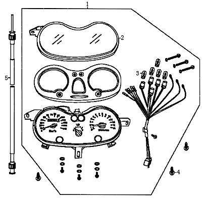 Tachometer komplett Motorroller Rex 125 10H 86805