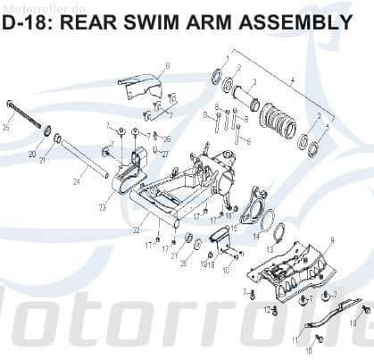 Aeon Cobra 320 Radnabe Quad ATV 320ccm 4Takt 42803-202-000 Motorroller.de Vorderradnabe Radaufnahme Radmitte Radhülse Achsnabe Radlager Rad-Nabe UTV