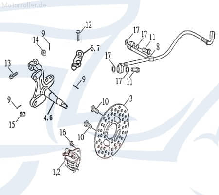 SMC Quad 200 Bremsbeläge ATV 200ccm 4Takt 45815-RAM-01 Motorroller.de Bremsbelag Bremsklötze Bremsbacken Bremsschuhe Bremsbelagsatz Bremssteine Brake