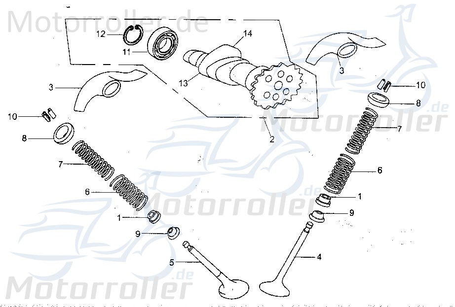 Ventilkeil Sicherungskeil Tongjian Strassenbuggy 250 152MI-022006 Motorroller.de Eppella ECM TBM Twister Hammerhead Wangye Kasea Buggy