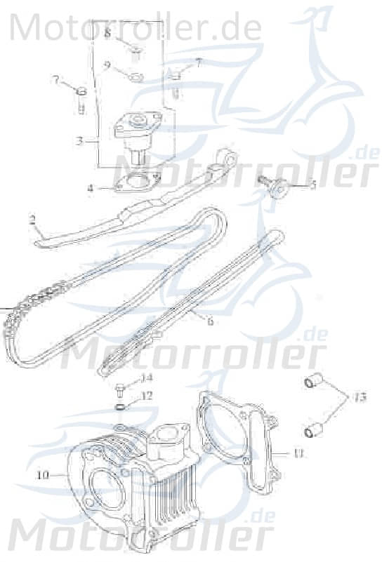Adly Dichtung Zylinderfuß 152QMI GY6 GK 125 125ccm 4Takt Motorroller.de Fußdichtung Zylinderdichtung ZylinderFußdichtung unten Zylinderfuß-Dichtung