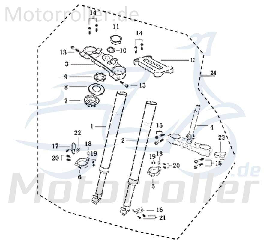 CPI SX 50 Supercross Lenkerbrücke 50ccm 2Takt 312-12Y2-001-Y Motorroller.de Gabeljoch Motorrad Supermoto 50 DD Moped Ersatzteil Service Inpektion