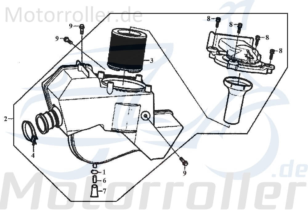 Luftfiltereinsatz VJ Luft-Filter 17213-BA4-0000