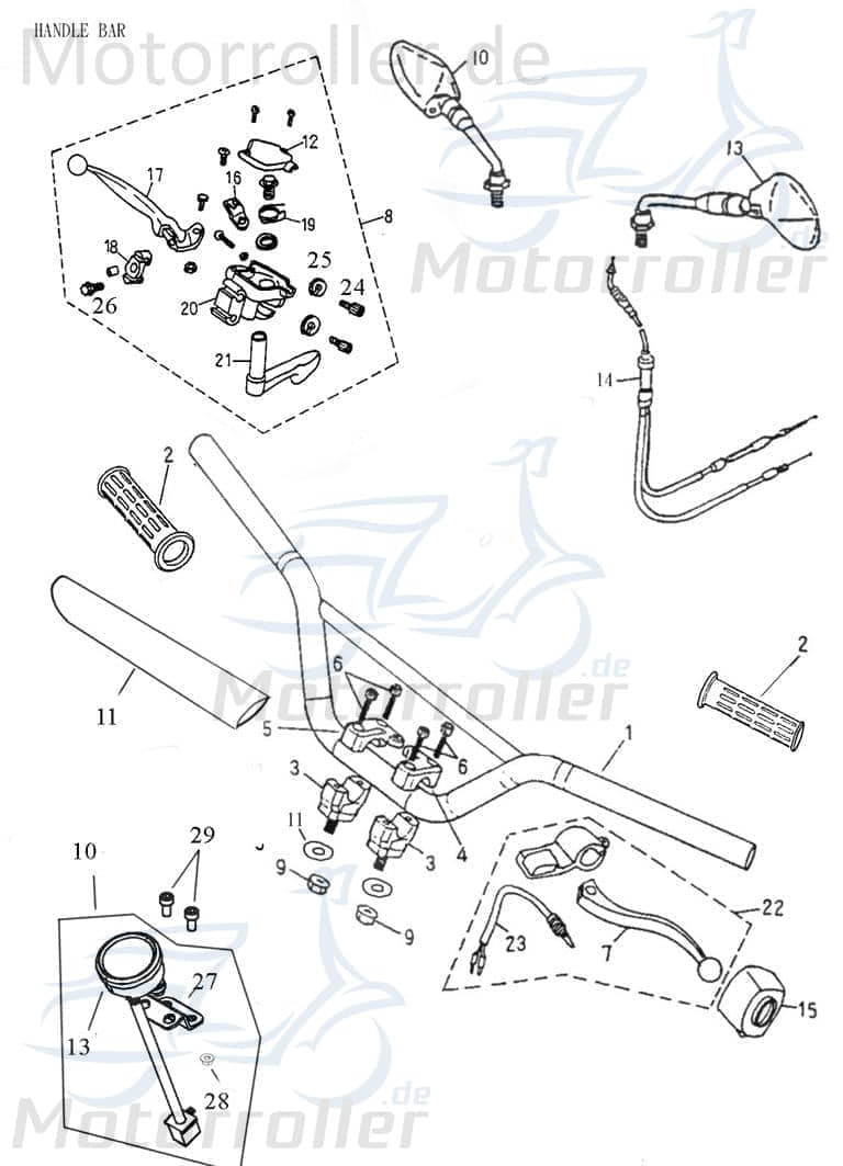 Adly ATV100 Gashebel Quad 100ccm 2Takt 53180-145-000 Motorroller.de UTV Ersatzteil Service Inpektion Direktimport