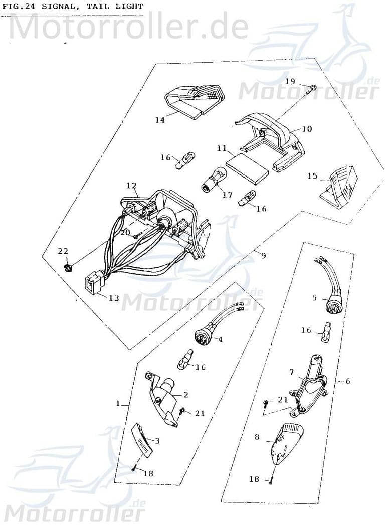 Schlosssatz Baotian BT49QT 9R1 Zündschloss Roller 50ccm 4Takt Motorroller.de Tankverschluss Tank-Verschluss Tank-Deckel Schloss-Set Zünd-Schloss AGM