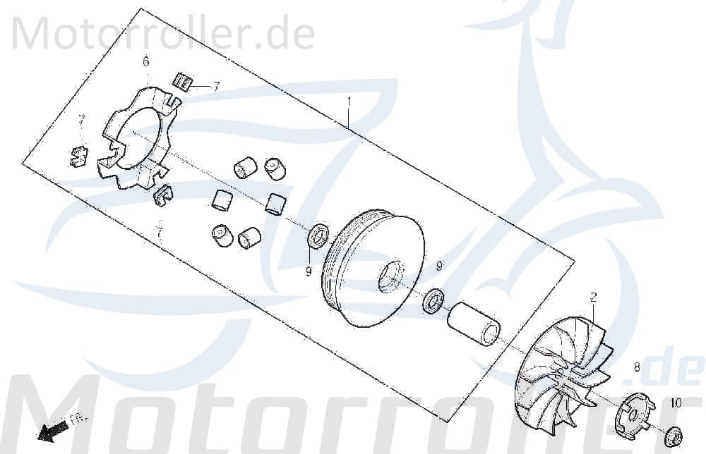 Führung Ot.00 Daelim Otello 125 Gleitführung 125ccm 4Takt Motorroller.de Bewegungsführung 125ccm-4Takt Scooter Ersatzteil Service Inpektion