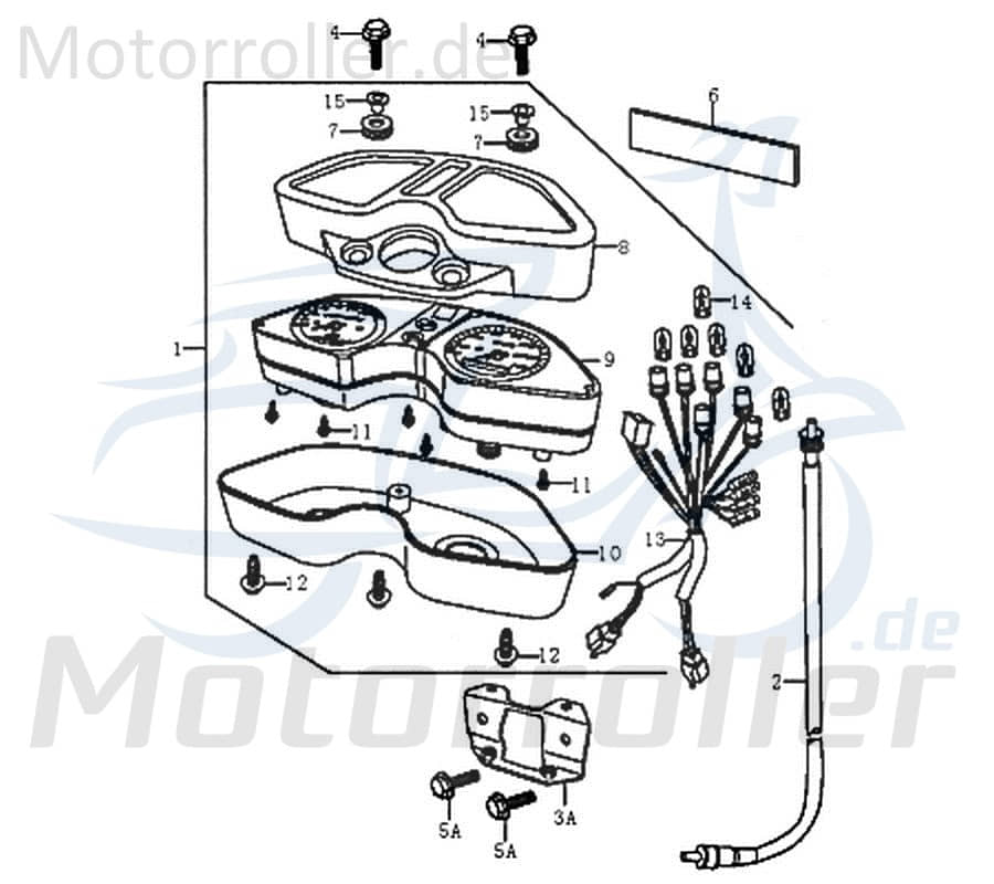 Rex Supermoto 125 DD Gummi Tacho 89041 Motorroller.de Kreidler Enduro Gummipuffer Gummidämpfer 125ccm-4Takt Moped