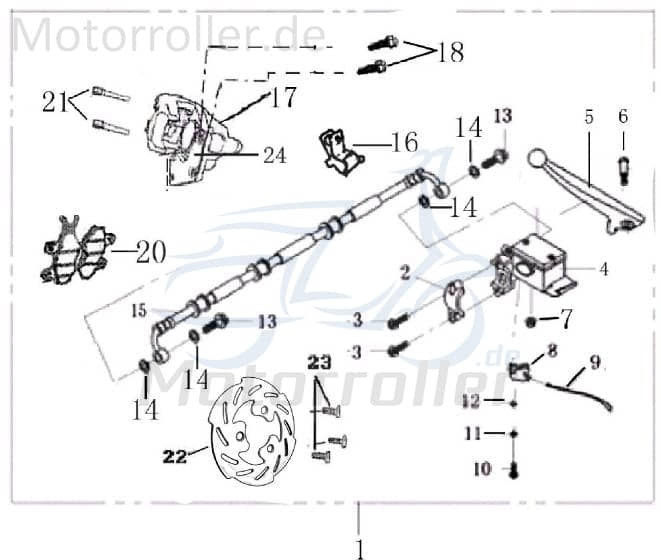 Bremssattel-Halter Doppelkolben o. Widerlager 2100306-5