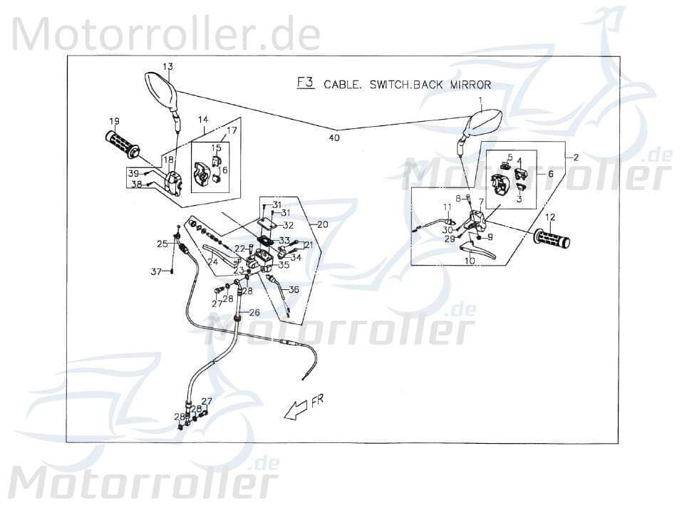 PGO Gaszug PMX 110 Bowdenzug Seilzug Bautenzug 110ccm 2Takt Motorroller.de Gasseilzug Bauten-Zug Bowden-Zug Gas-Zug Seil-Zug Bowdenzugkabel Scooter