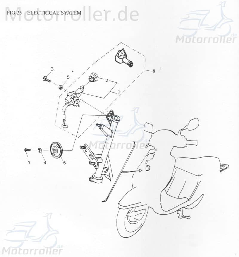 Adly Hupe 12V 1.5A 95dB D=65mm Signalhorn Quad 50ccm 2Takt Motorroller.de Signal-Horn Töte Hupsignal Hup-Signal Minarelli liegend ATV UTV Ersatzteil