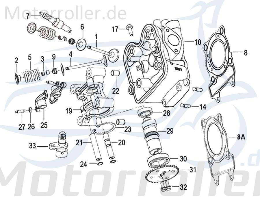 SMC Sensor Temperatur 125ccm 4Takt Kreidler 100015000000 Motorroller.de Indikator Fühler Melder Thermosensor Kühlersensor Kühlergeber 125ccm-4Takt