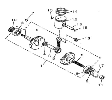 Buchse Kurbelwelle 21x16x14mm AGM Lagerbuchse 90A-22451-00-00 Motorroller.de Hülse Distanzhülse Distanz-Hülse Distanzbuchse Passhülse Abstandshülse