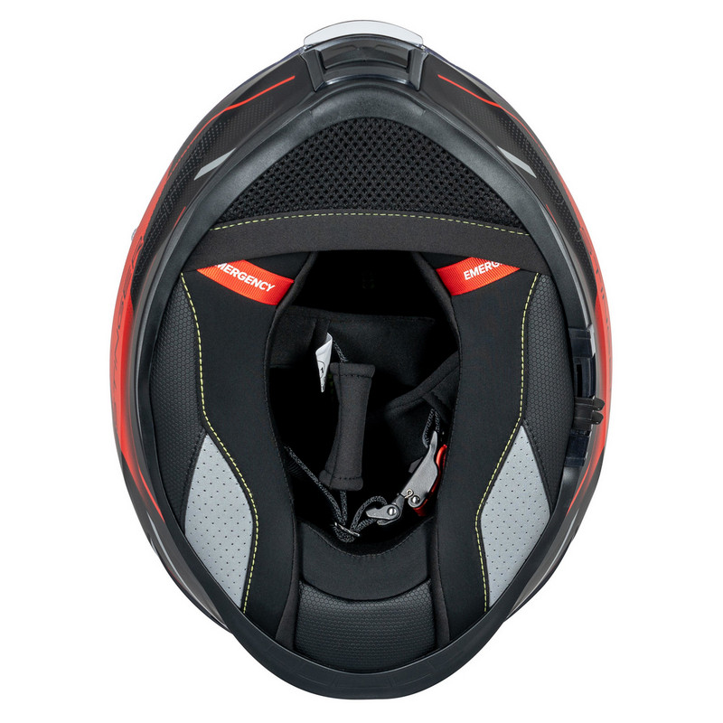 Helm "SX-82.03/R1" Integralhelm schwarz-rot matt Gr. 53/54/XS Motorradhelm Rollerhelm Scooterhelm Schutzhelm Sturzhelm