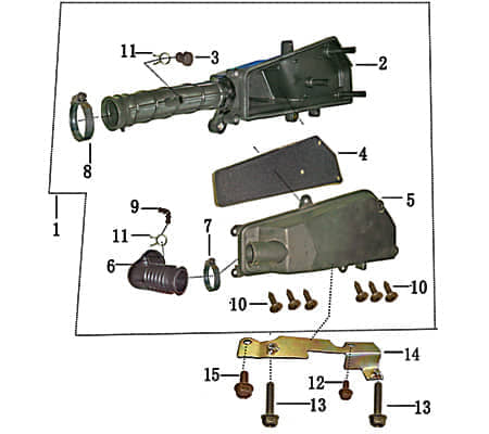 Kreidler Galactica 2.0 City 50 DD Luftfilter komplett Luftfiltergefüge 706066 Luftfilterkasten