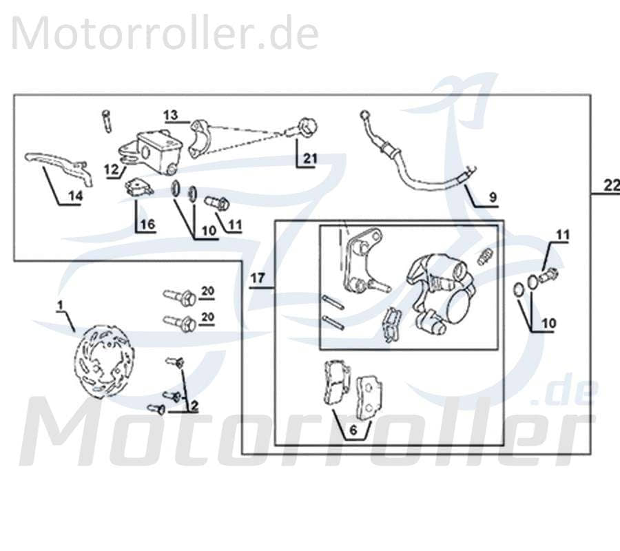 Kreidler Galactica 3.0 LC 50 DD Bremshebel rechts 741530 Motorroller.de Handbremshebel Handbremsgriff Bremshebel Bremsarm Bremsgriff Vorderradbremse
