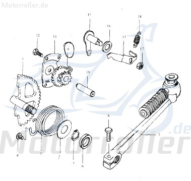 Sundiro XDZ 50 TA Simmerring Wedi 50ccm 4Takt D141EFM06-03 Motorroller.de 14x24x6mm Wellendichtring Simmering Abdichtring Dichtringe Radialdichtring