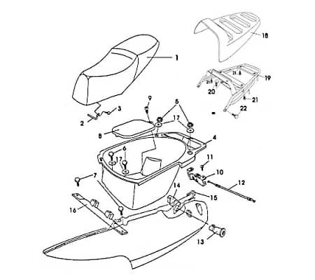 Schlosshalter Sitzbank Motorroller Rex 125 10D 82191