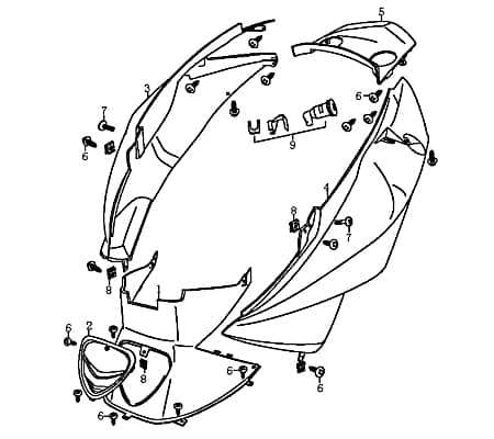 Abdeckung Heckverkleidung Motorroller Rex 125 81645
