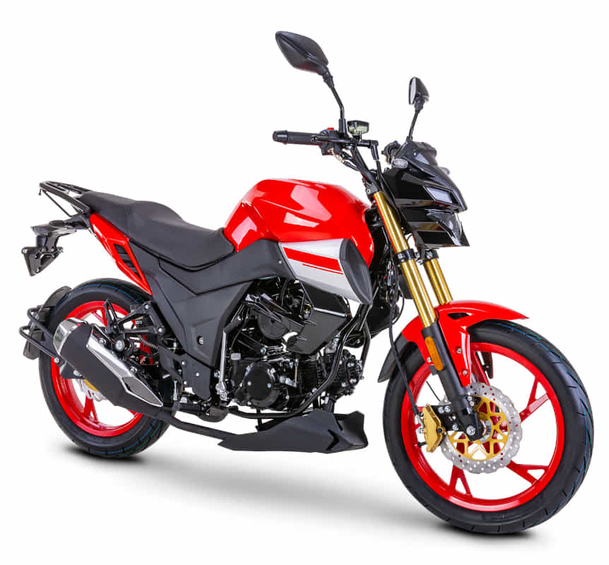 Motorrad Fighter 50 DV-RS rot 45 km/h Euro 5 Schaltmoped Mokick