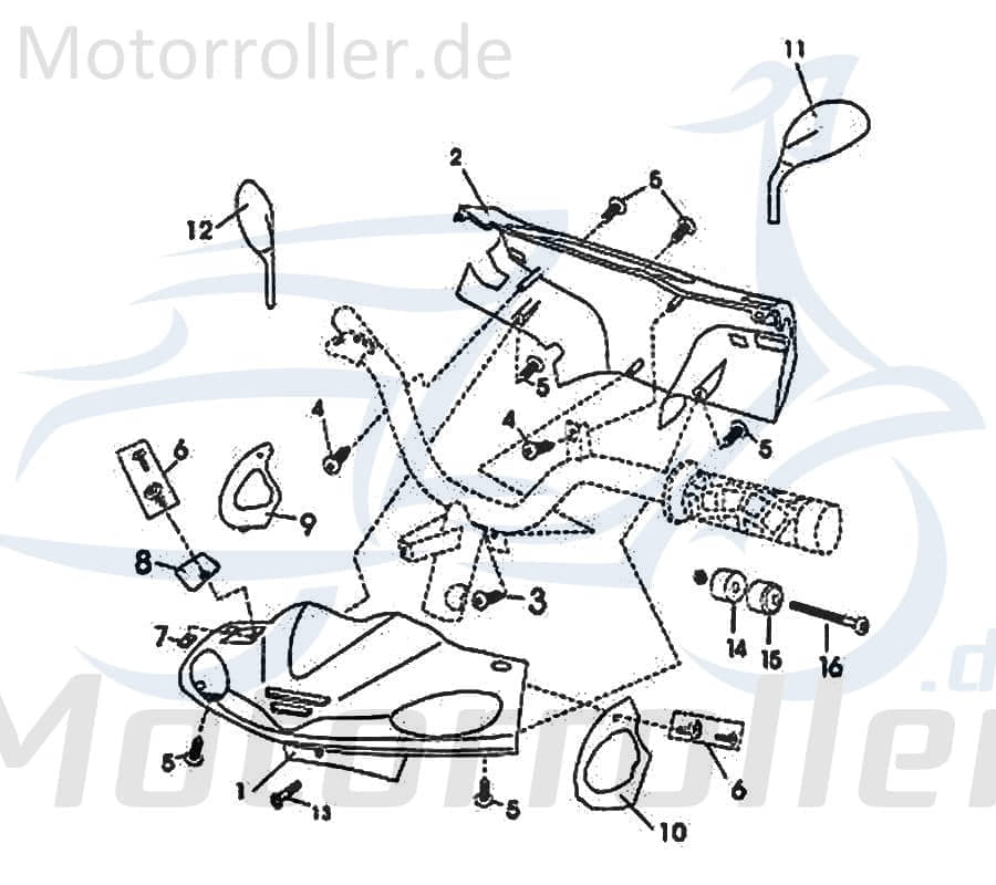 Bundmutter Rex RS125 Sechskantmutter Roller 125ccm 4Takt Motorroller.de Flanschmutter Sechskant-Mutter Flansch-Mutter Maschinenmutter Bund-Mutter