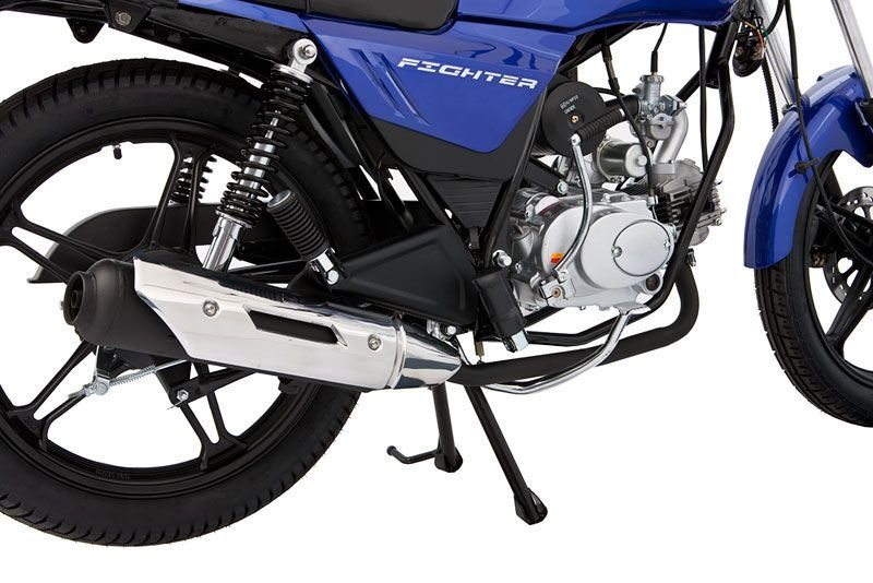 Motorrad Fighter 50 F-S blau 45 km/h Euro 5 Schaltmoped Mokick 50ccm 4 Takt Kleinkraftrad Krad
