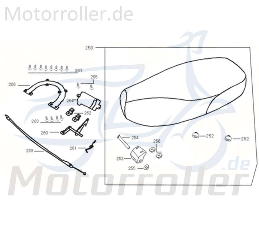 Rückstellfeder Sitzbankverschluss Motorrad Rex 740131