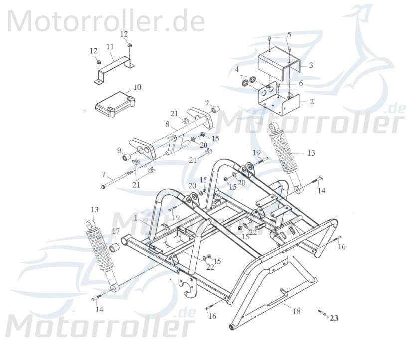 Stoßdämpfer vorn rechts kpl 360mm 504400-TACB-0000