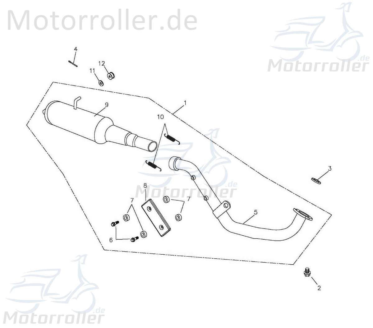 Adly Bundschraube M6x18mm mit Bund verzinkt Quad 50ccm 2Takt Motorroller.de Maschinenschraube Flanschschraube Flansch-Schraube Maschinen-Schraube ATV
